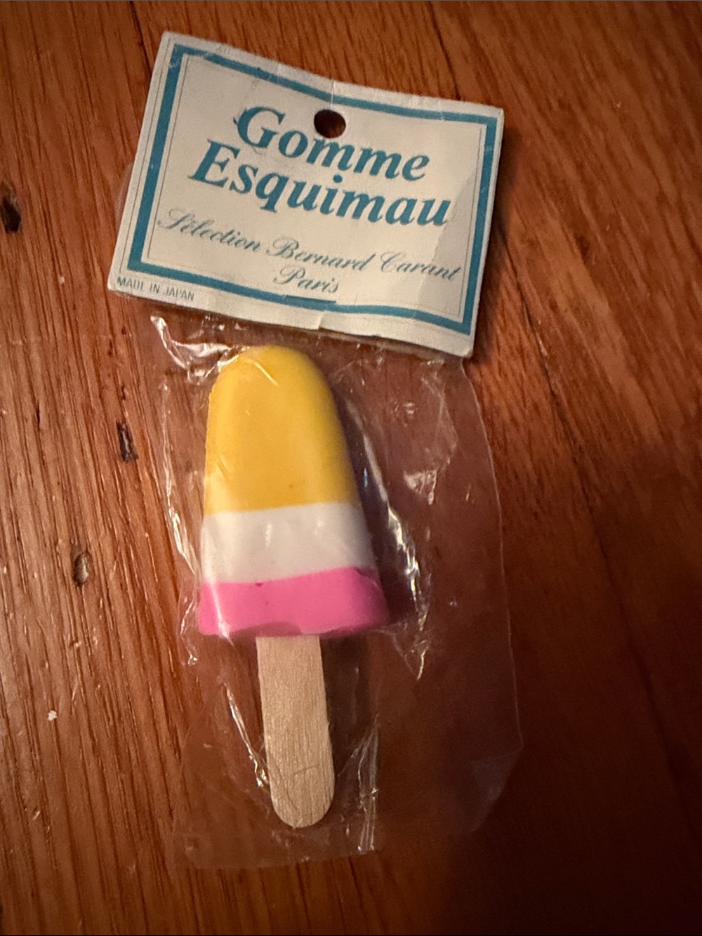 Vintage 1980s Sealed Popsicle Eraser/ Gomme